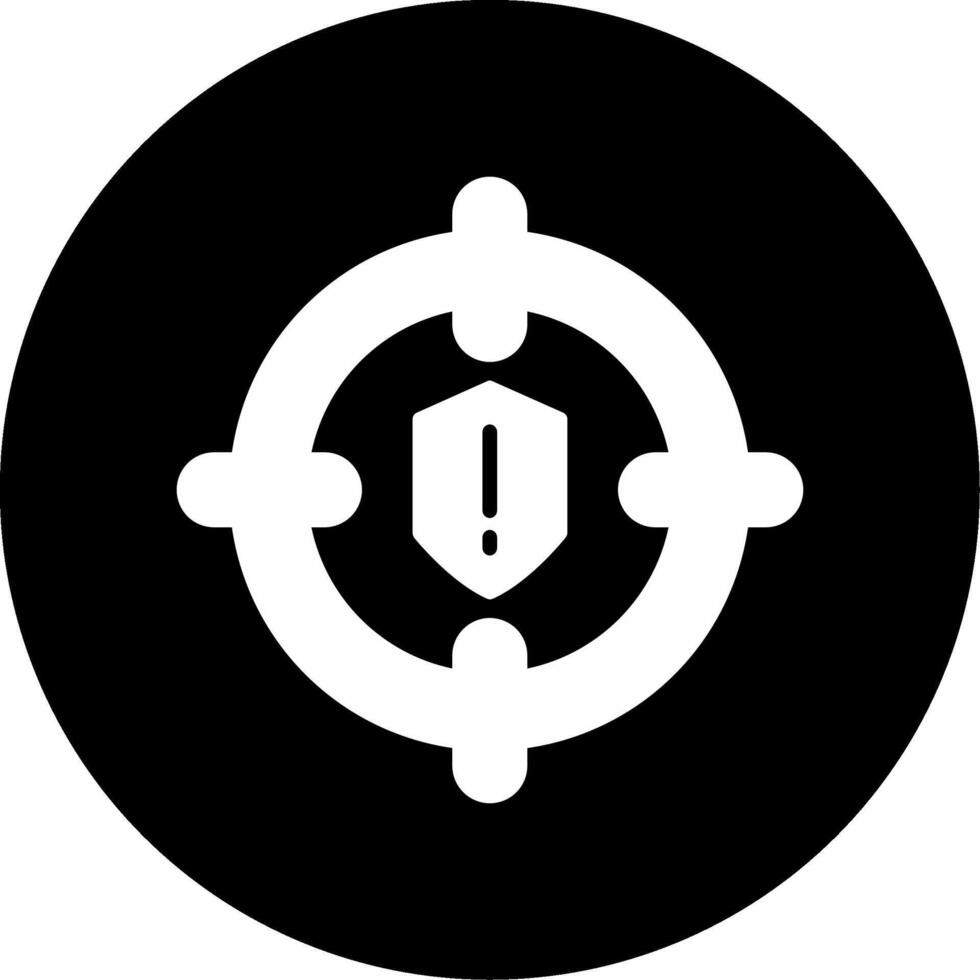 Unusual Login Activity Alert Glyph Circle Inverted vector