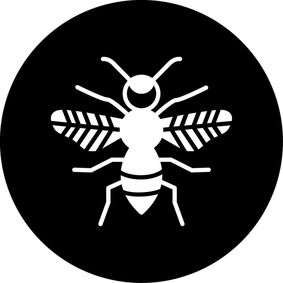 Social Paper Wasp Glyph Circle Inverted vector
