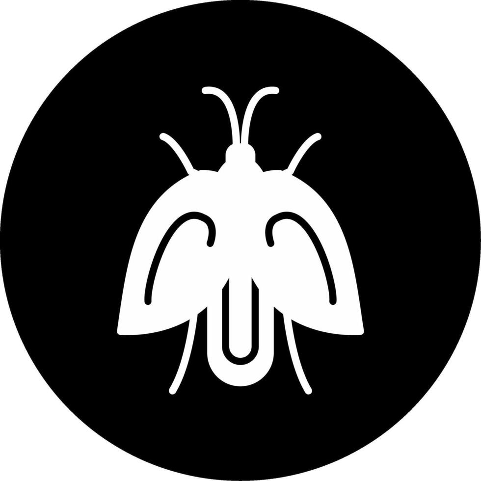 Nectar Harvesting Honey Bee Glyph Circle Inverted vector