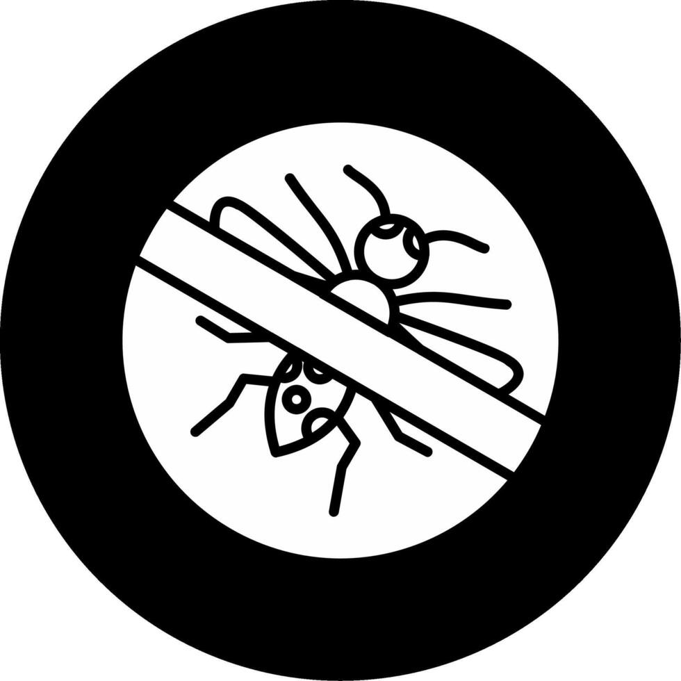 Parasitoid Ichneumon Wasp Glyph Circle Inverted vector
