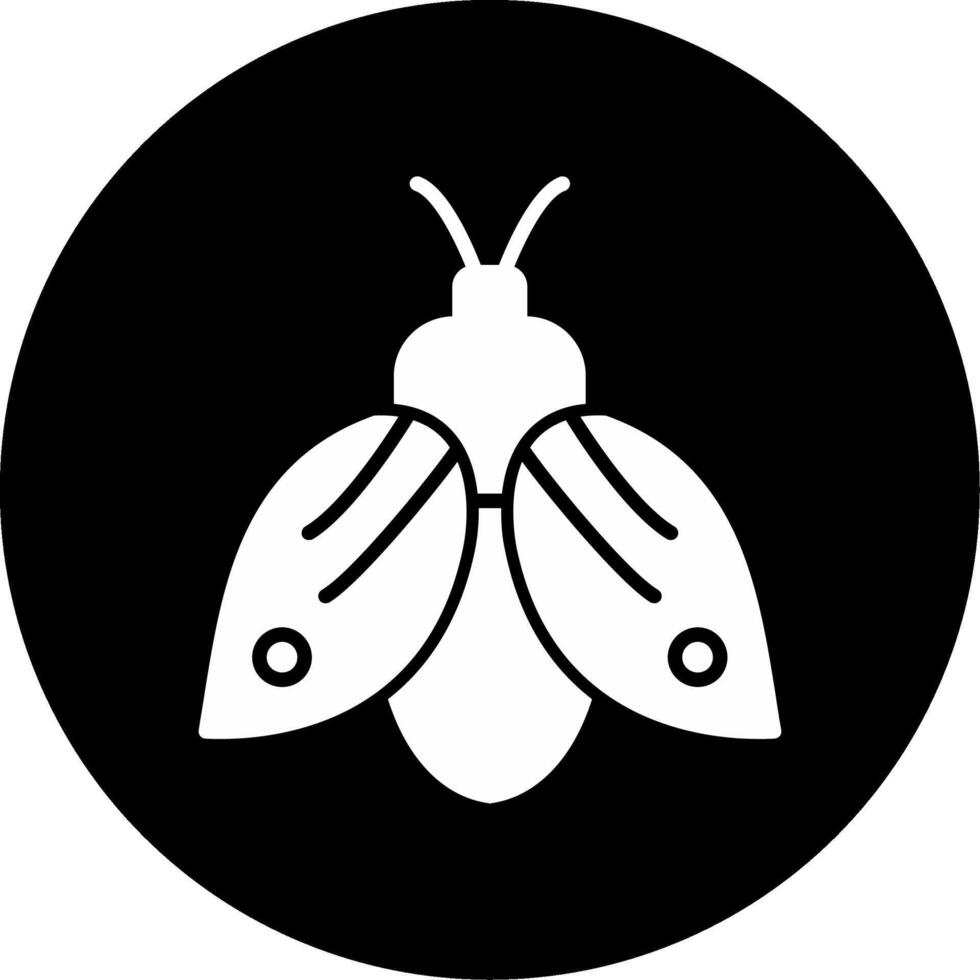 Leaf Cutting Leafcutter Bee Glyph Circle Inverted vector