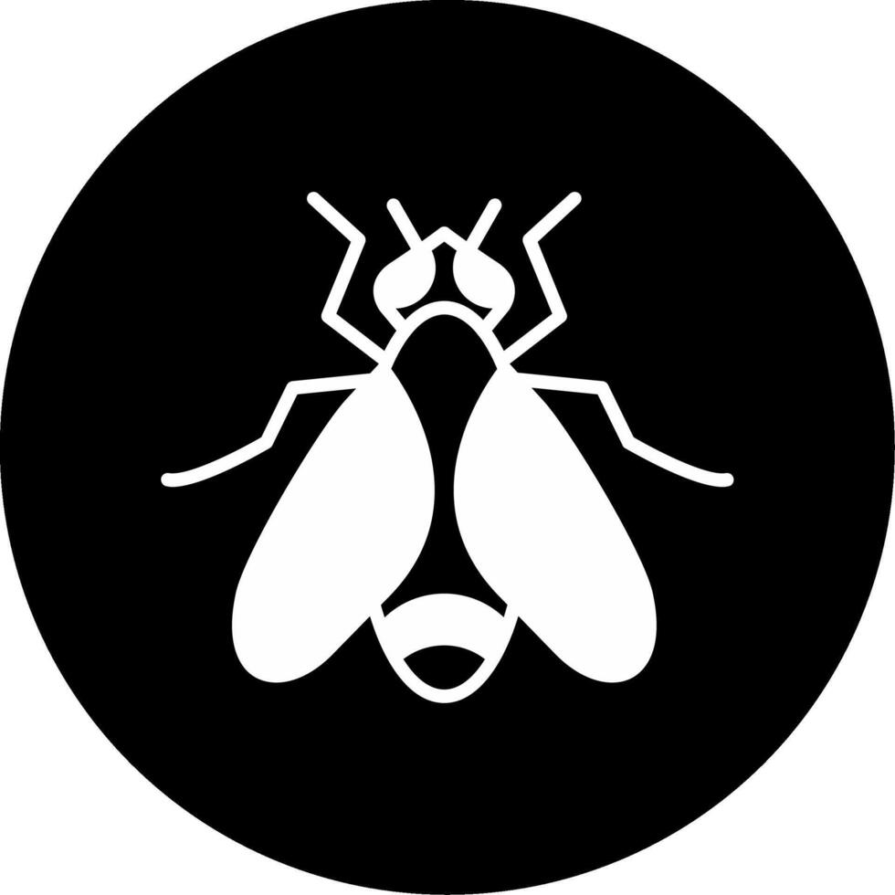 Antlered Deer Fly Glyph Circle Inverted vector