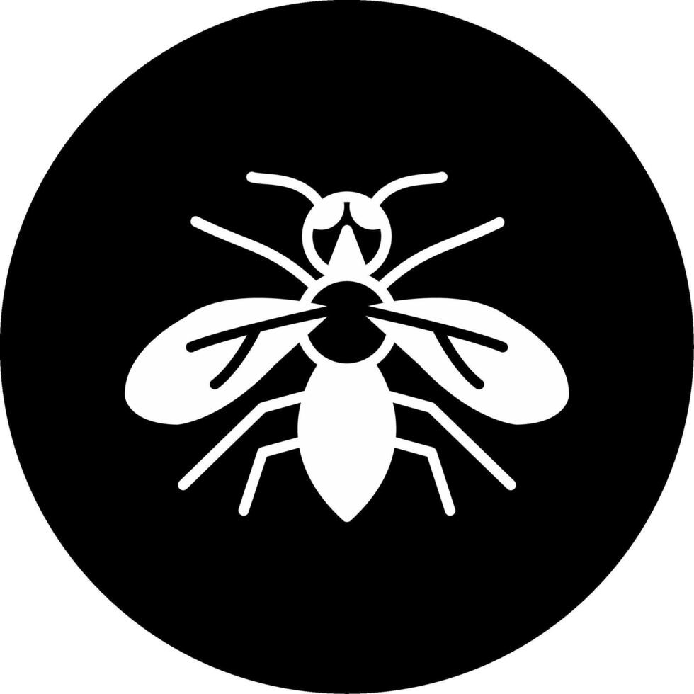 Moth Like Hummingbird Moth Glyph Circle Inverted vector