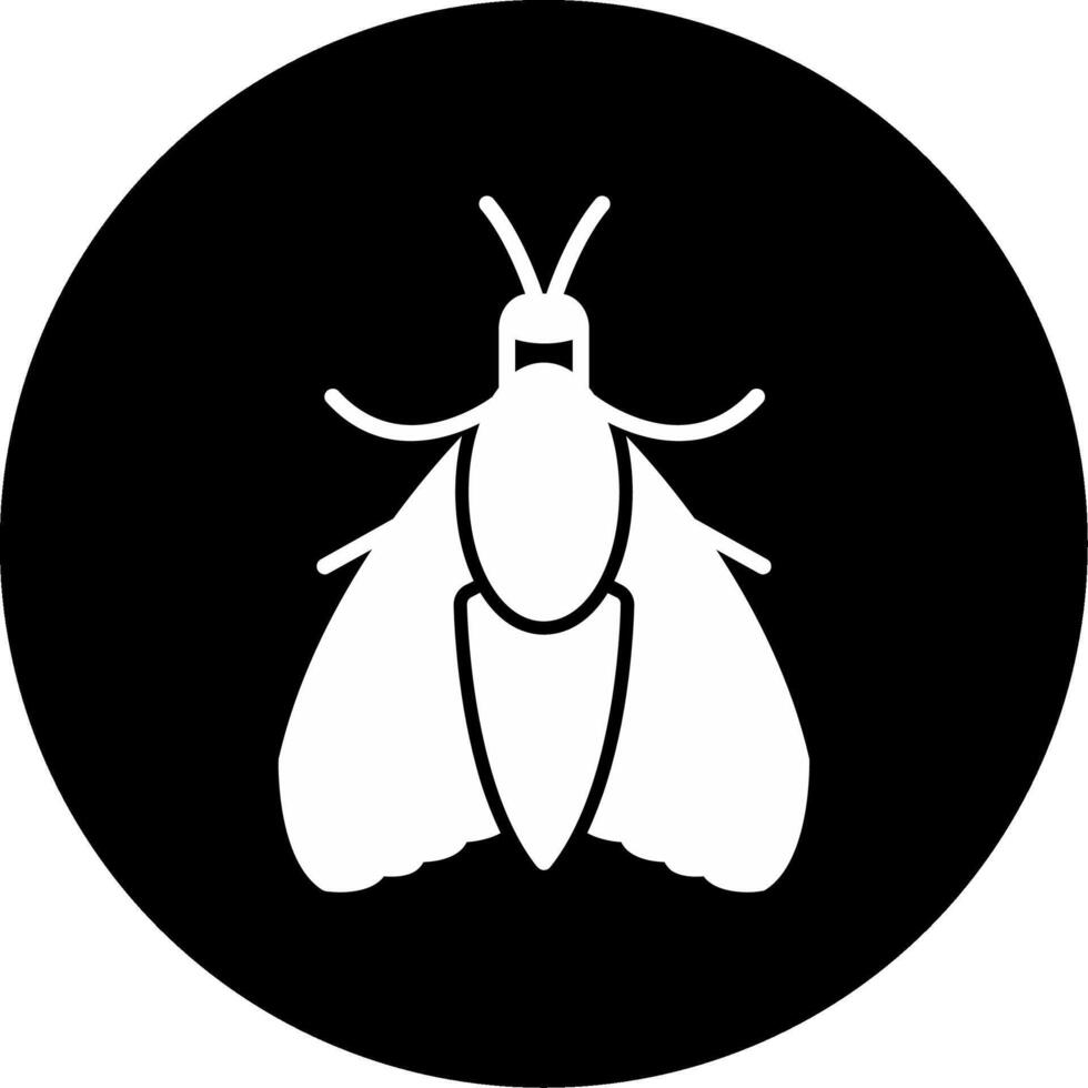 Leaf Damaging Cabbage Moth Glyph Circle Inverted vector
