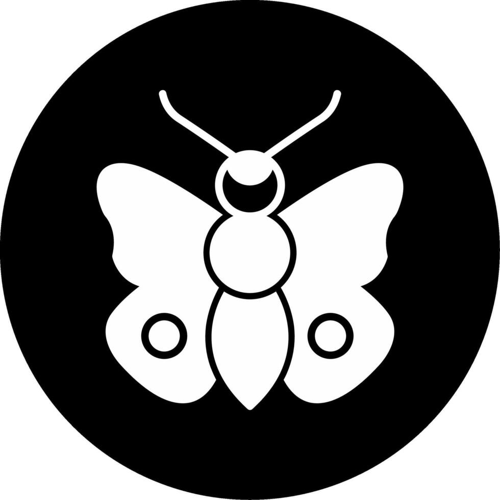 Pale Ghost Moth Glyph Circle Inverted vector