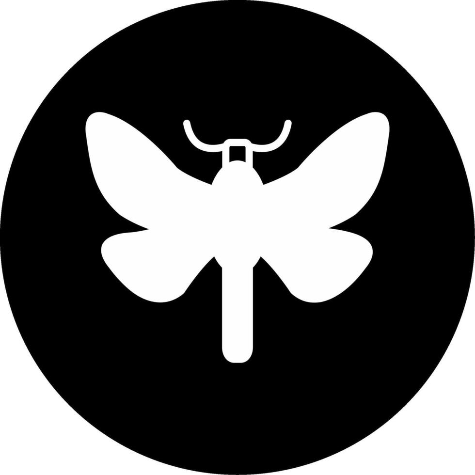 Silken Bagworm Moth Glyph Circle Inverted vector