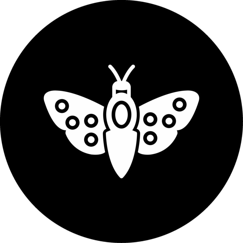 See Through Clearwing Moth Glyph Circle Inverted vector