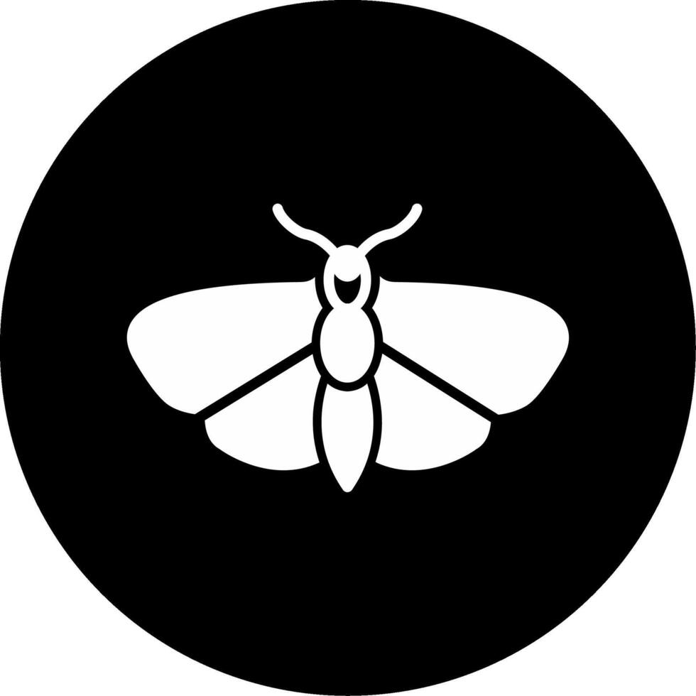 Emerald Green Moth Glyph Circle Inverted vector