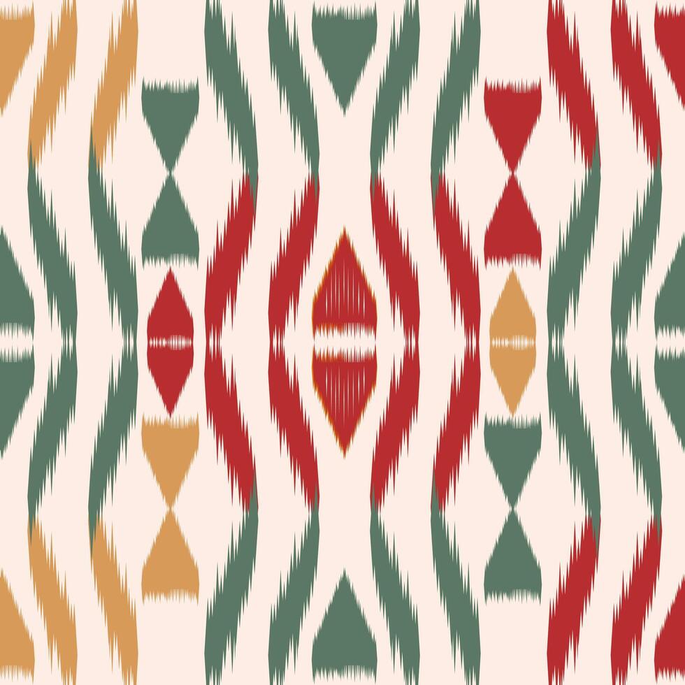 Abstract geometric Ikat pattern seamless fpr cloth, fabric, texture, wrapping vector
