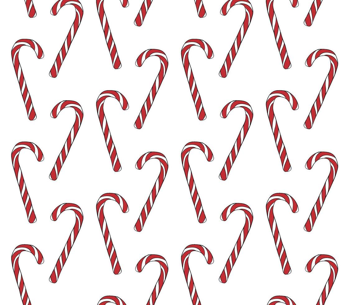 Christmas peppermint swirl candies, candy cane Seamless pattern. graphic line ink illustration. Christmas peppermint swirl candies for package, holiday design, fabric and textile. vector