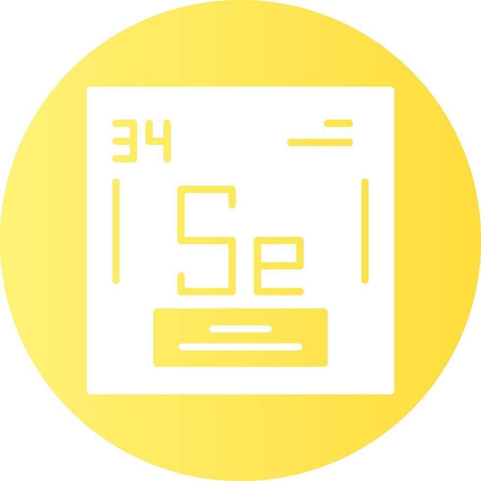 Selenium Chemical Gradient Circle Icon vector