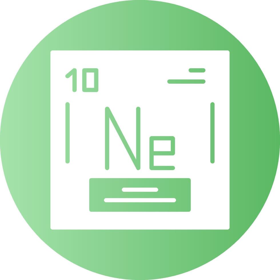 Neon Chemical Gradient Circle Icon vector