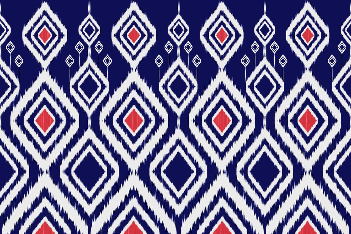 Native Coloerful Abstract geometric Ikat pattern seamless. vector