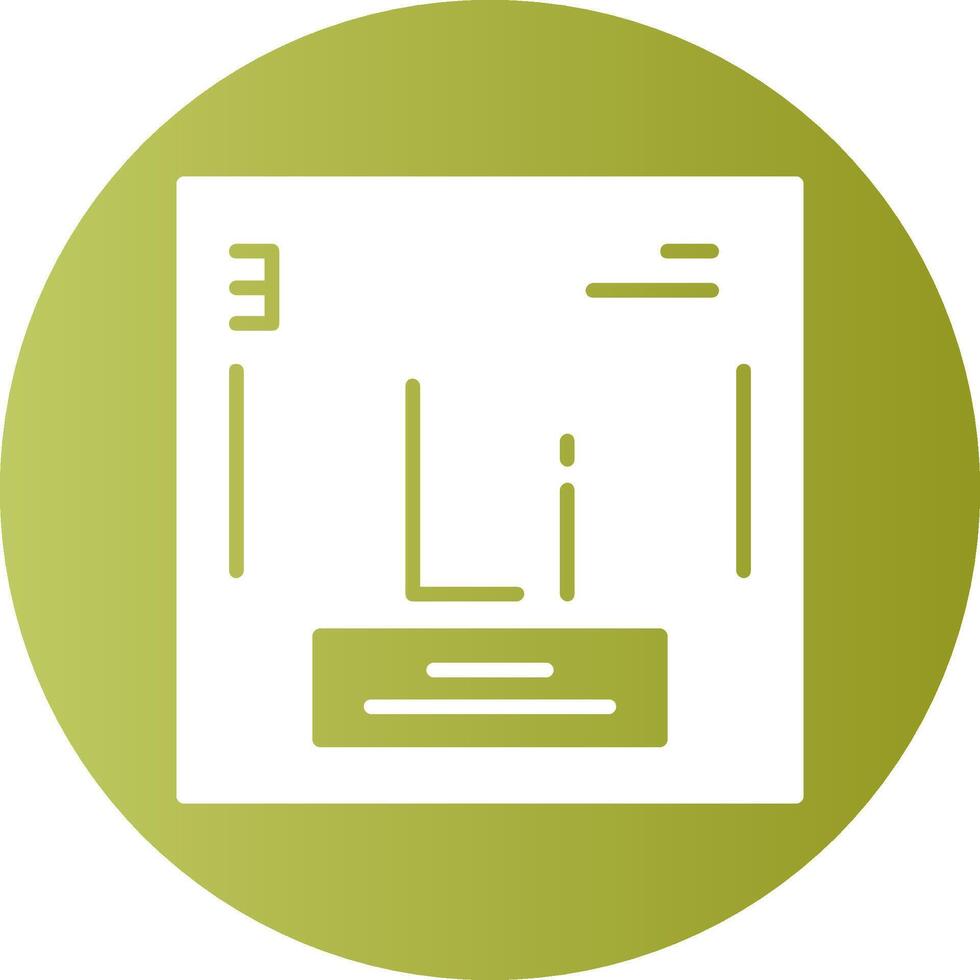 Lithium Chemical Gradient Circle Icon vector