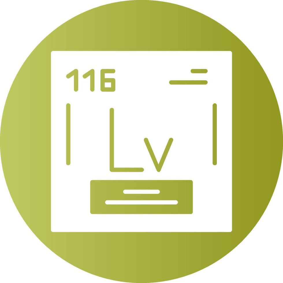Livermorium Chemical Gradient Circle Icon vector