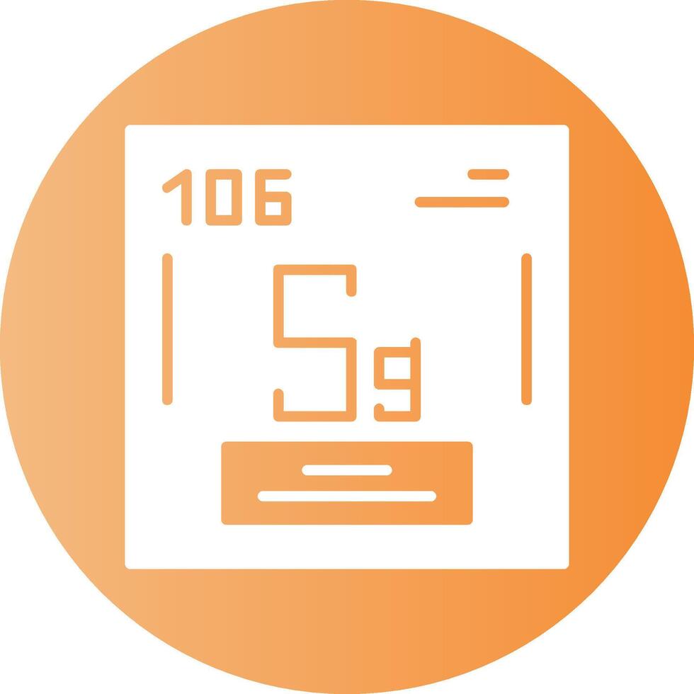 Seaborgium Chemical Gradient Circle Icon vector