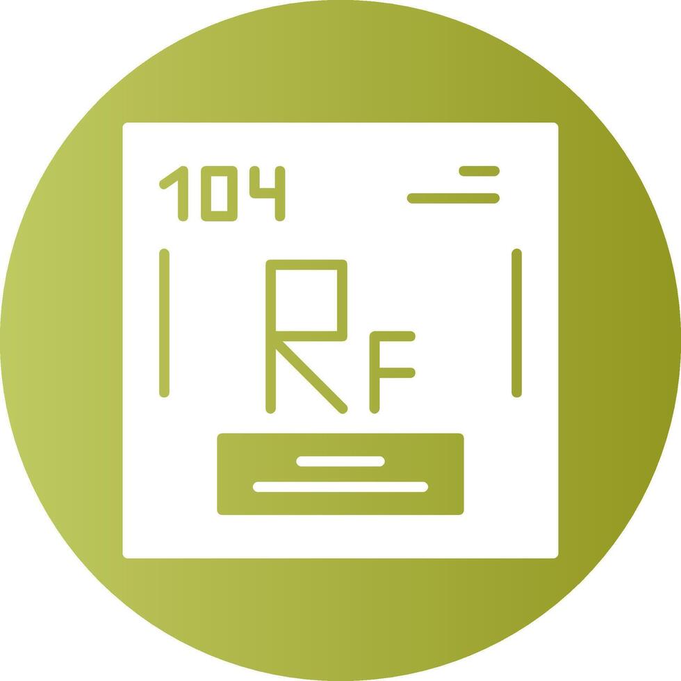 Rutherfordium Chemical Gradient Circle Icon vector