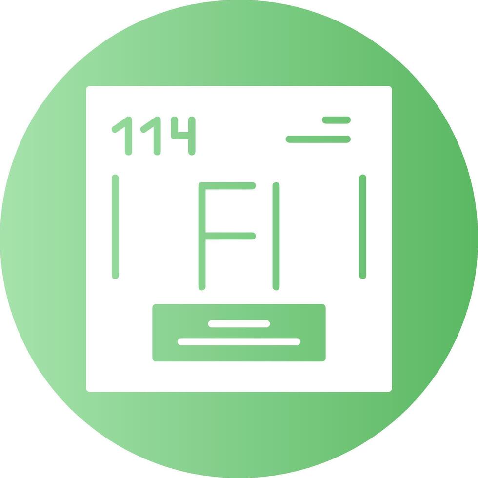 Flerovium Chemical Gradient Circle Icon vector