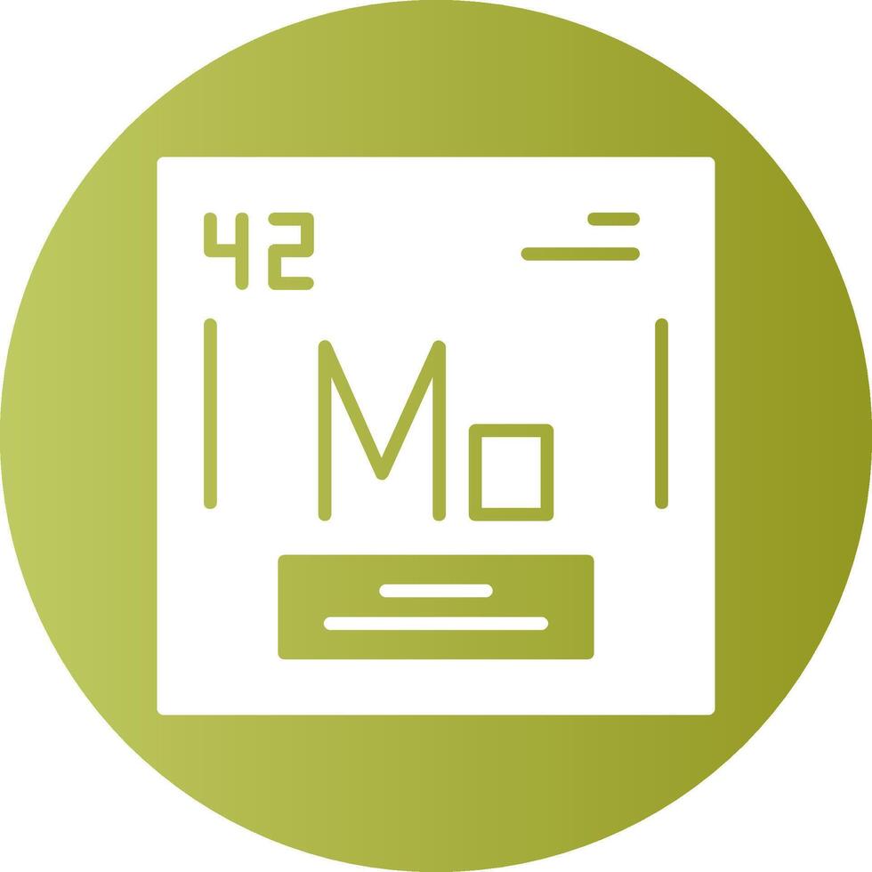 Molybdenum Chemical Gradient Circle Icon vector