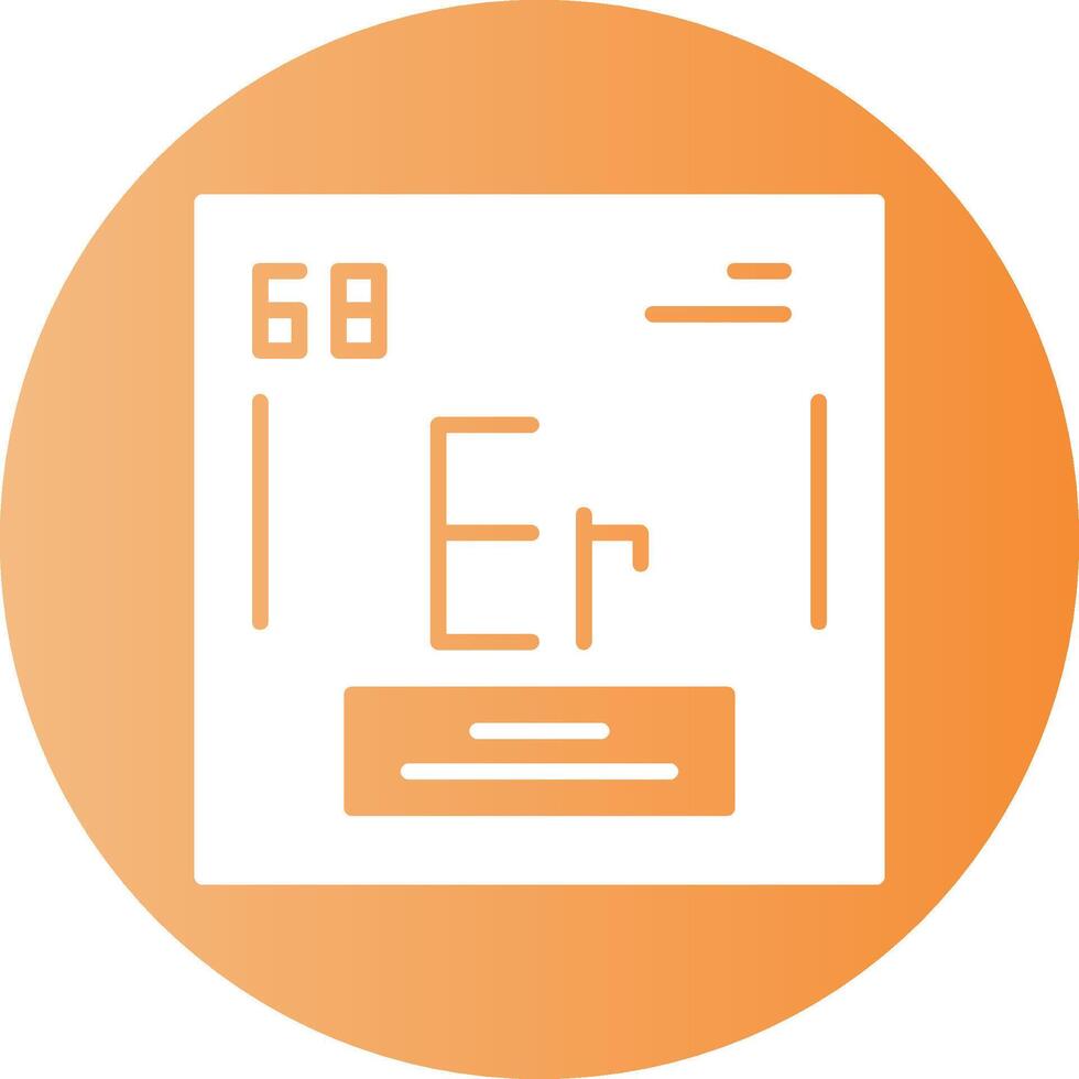 Erbium Chemical Gradient Circle Icon vector