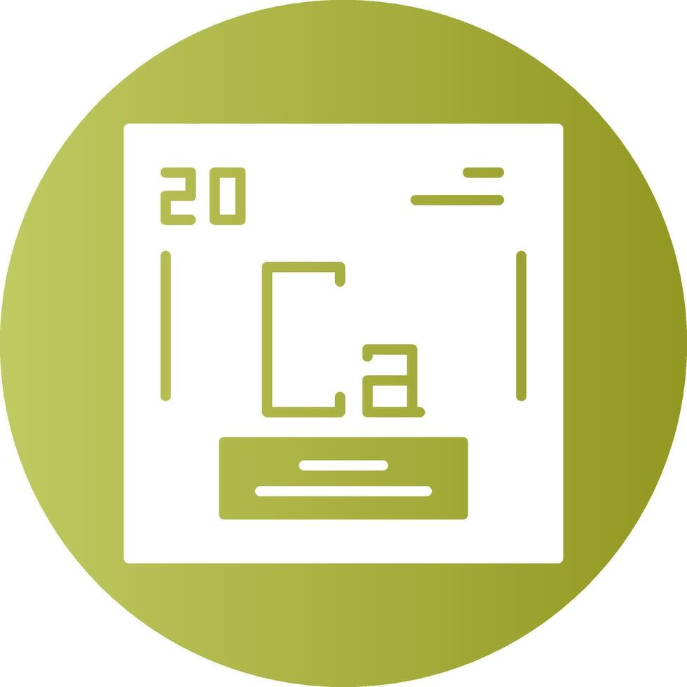 Calcium Chemical Gradient Circle Icon vector