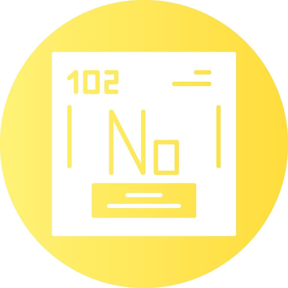 Nobelium Chemical Gradient Circle Icon vector