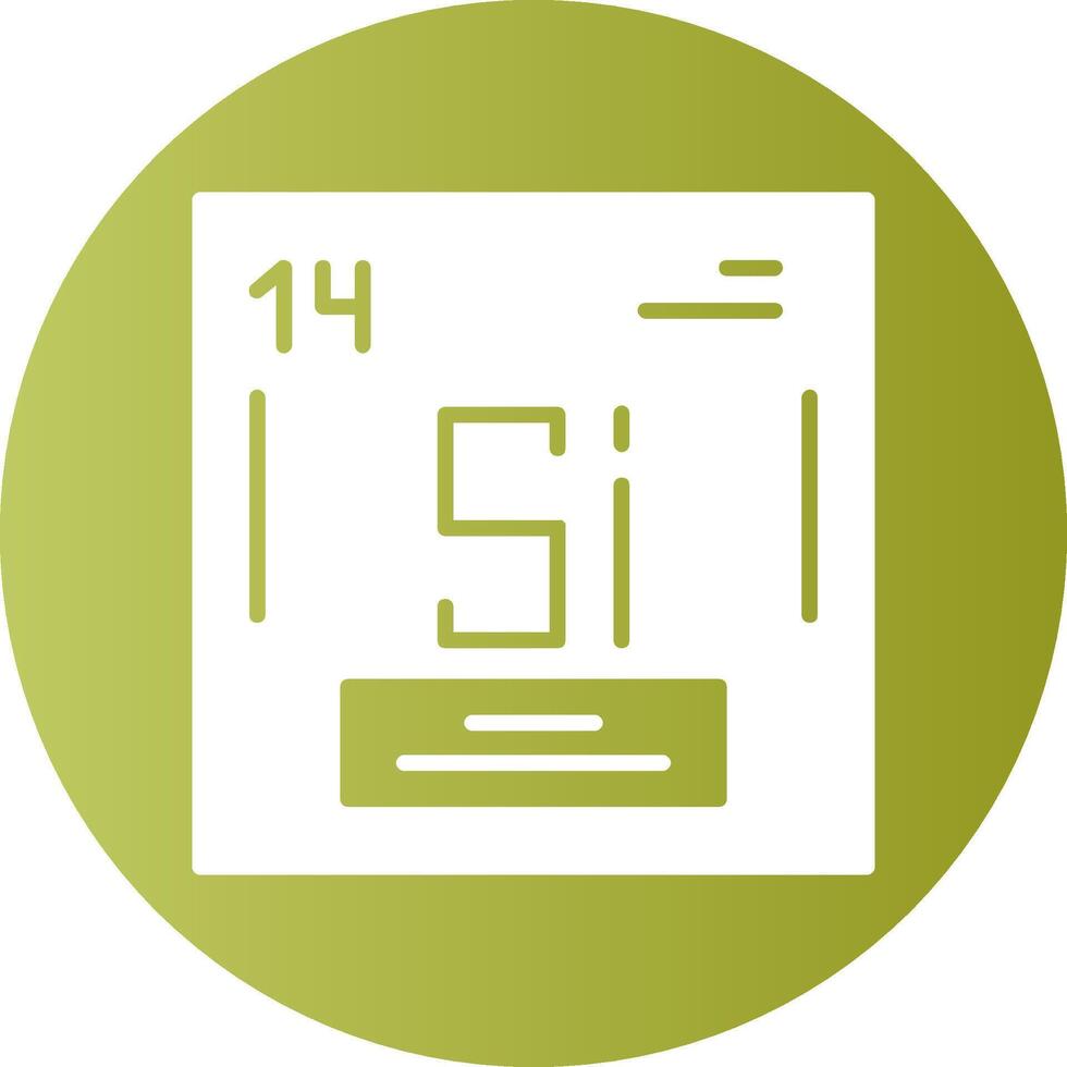 Silicon Chemical Gradient Circle Icon vector