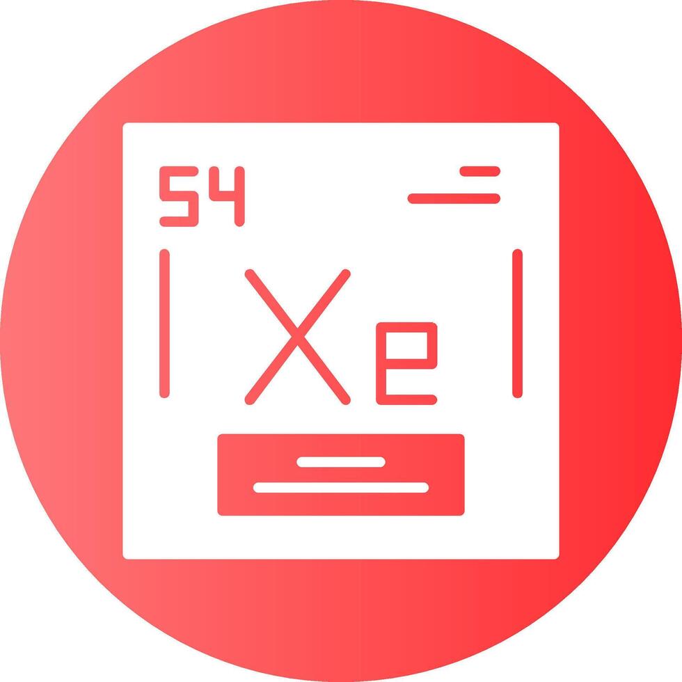 Xenon Chemical Gradient Circle Icon vector