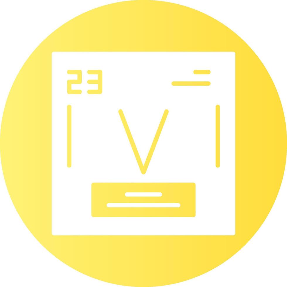 Vanadium Chemical Gradient Circle Icon vector