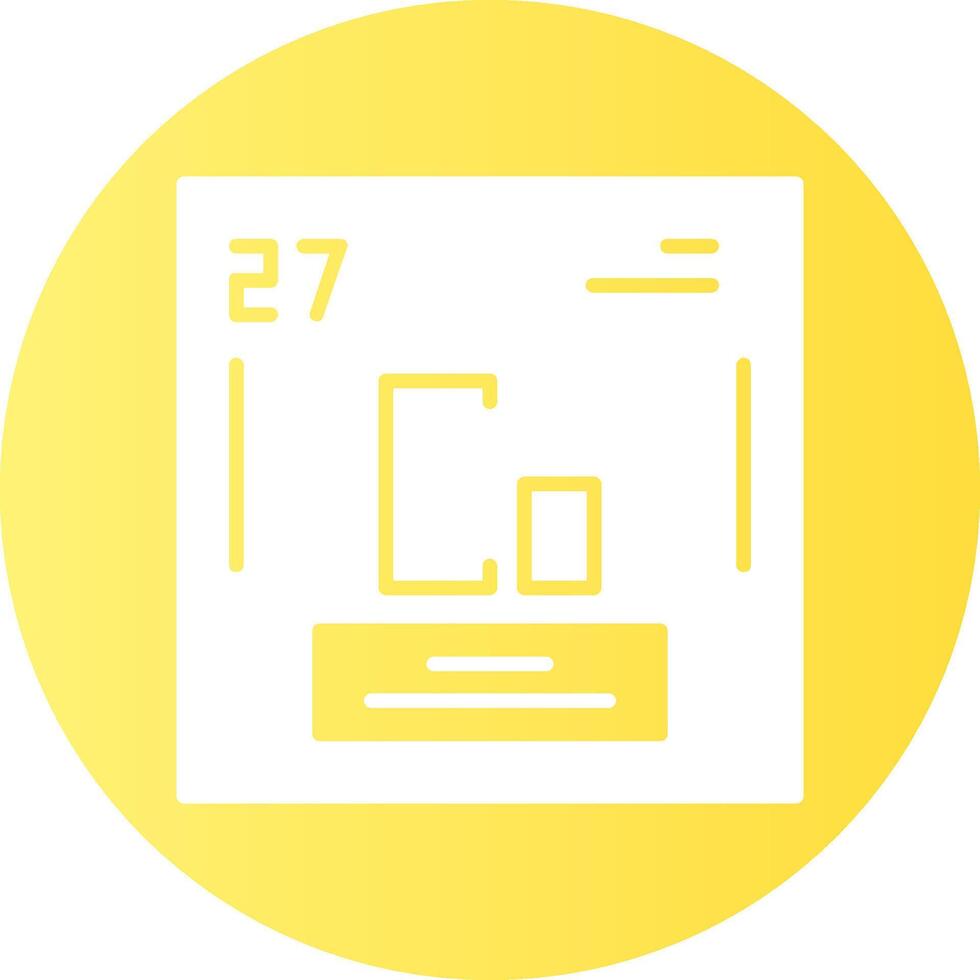 Cobalt Chemical Gradient Circle Icon vector