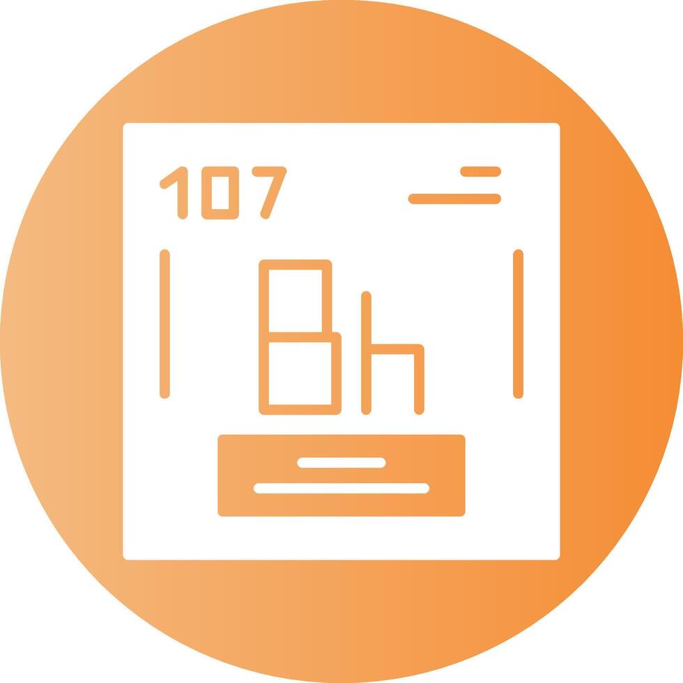 Bohrium Chemical Gradient Circle Icon vector