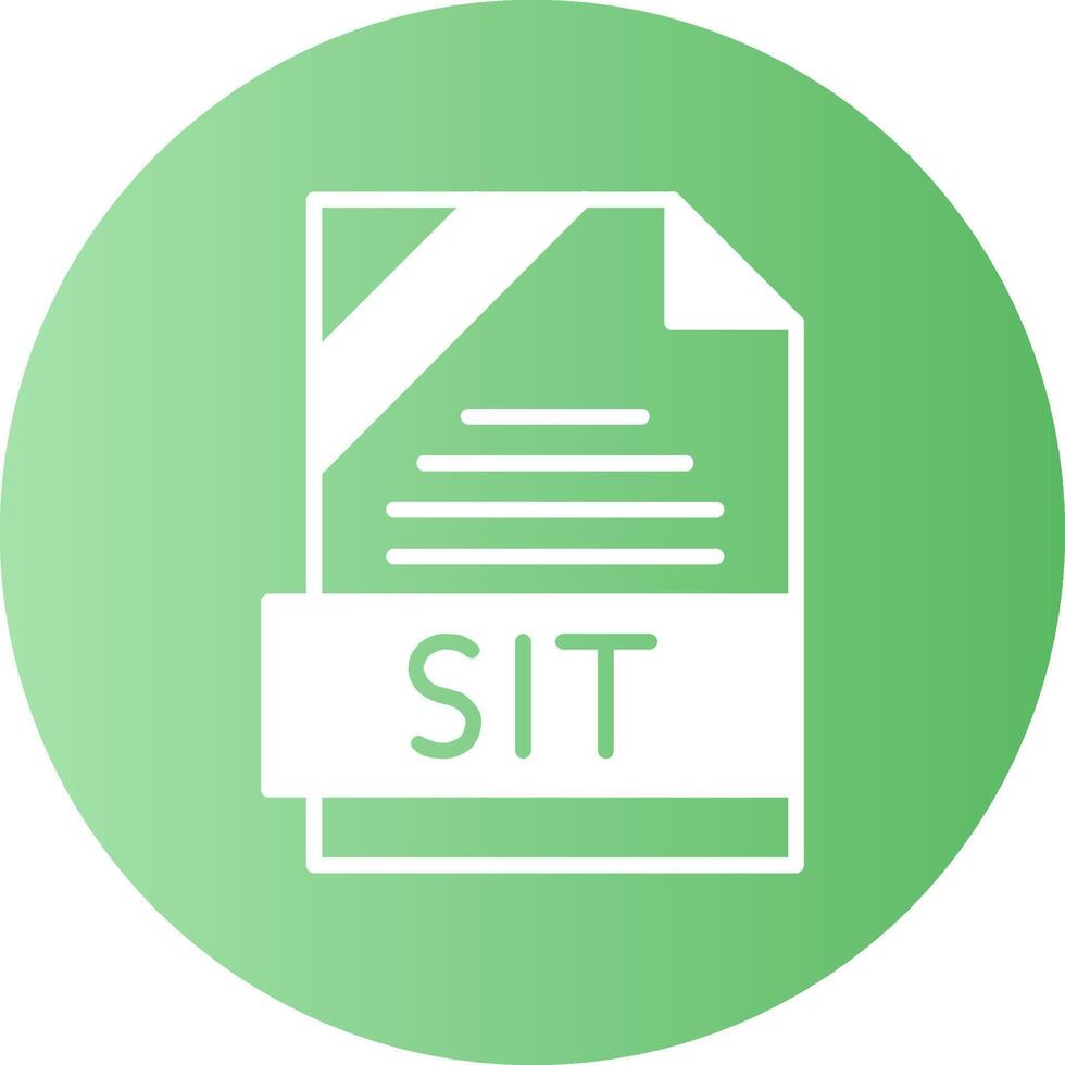 SIT Format Solid Gradient Circle Icon vector