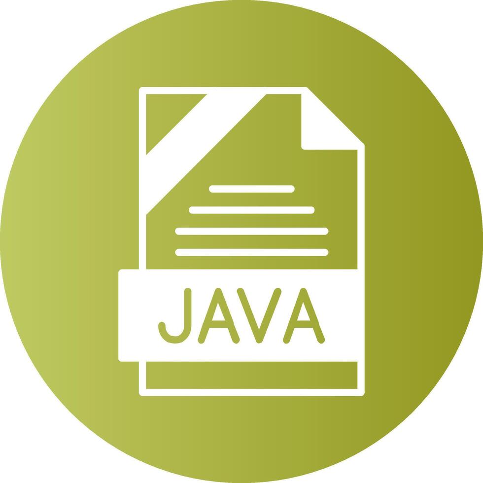 JAVA Format Solid Gradient Circle Icon vector