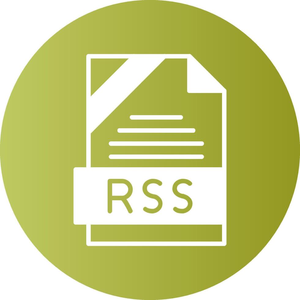 RSS Format Solid Gradient Circle Icon vector