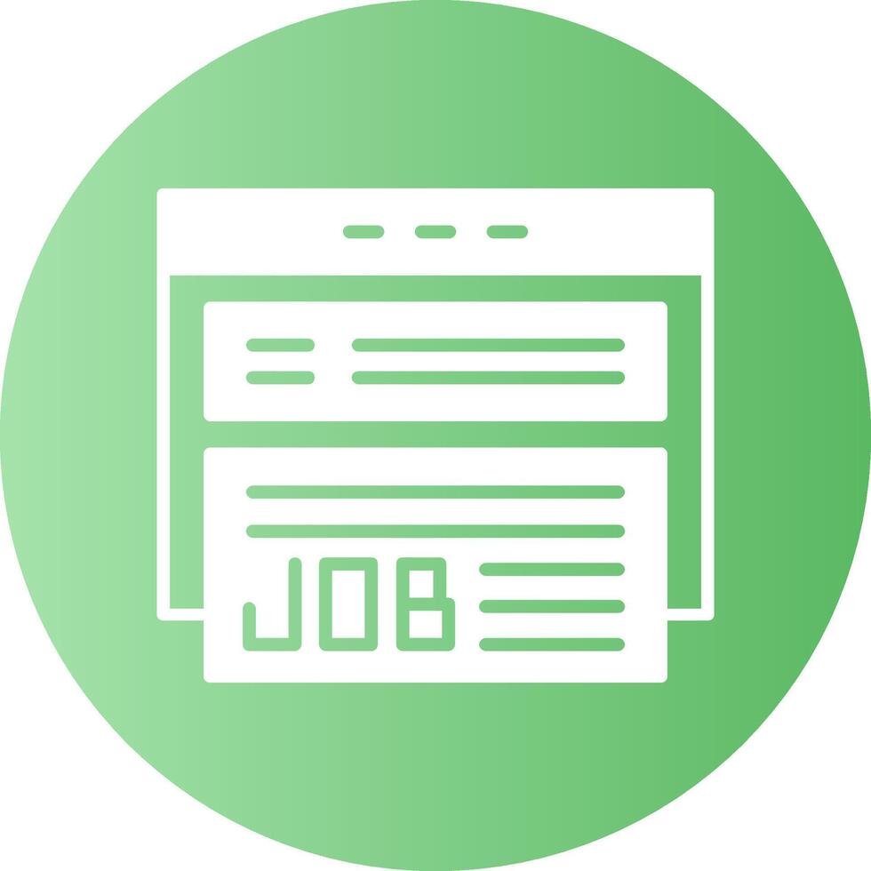 Job Listing Solid Gradient Circle Icon vector
