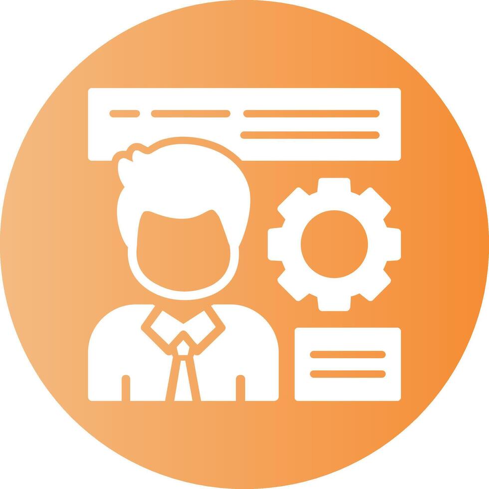 HR Solid Gradient Circle Icon vector