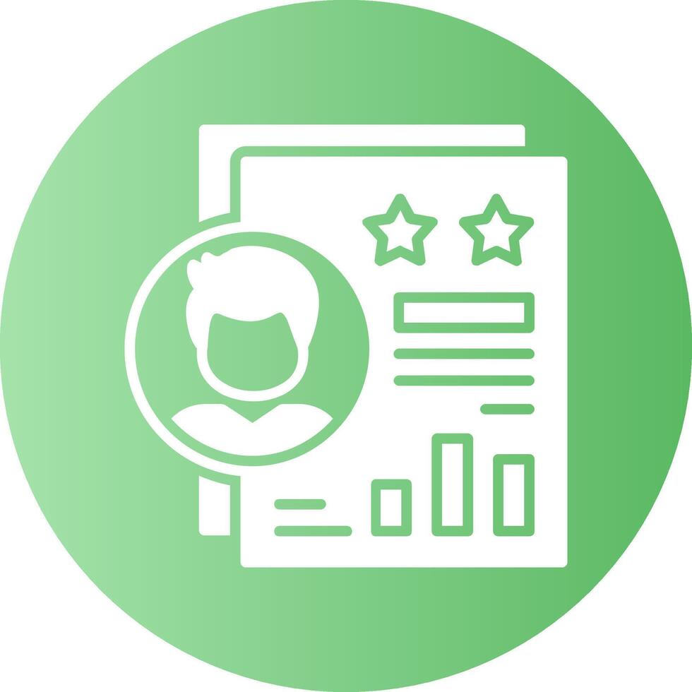 Performance Review Solid Gradient Circle Icon vector