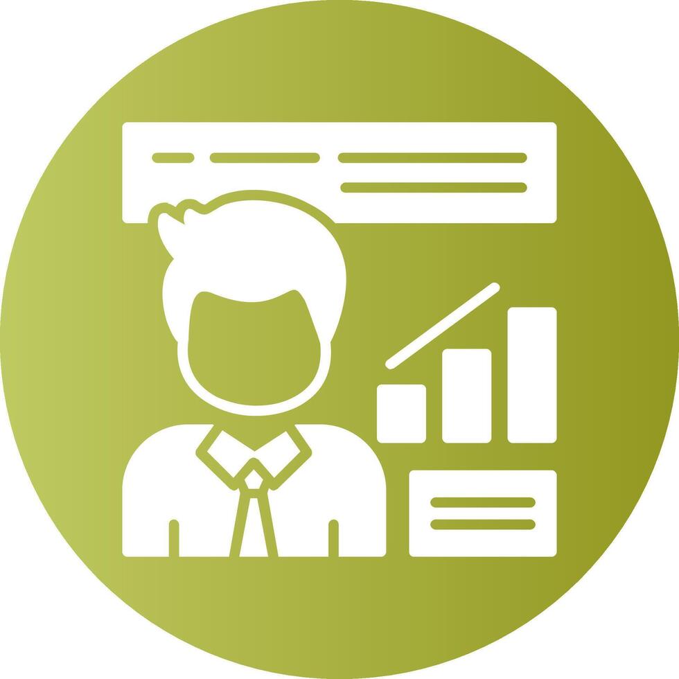 Growth Solid Gradient Circle Icon vector