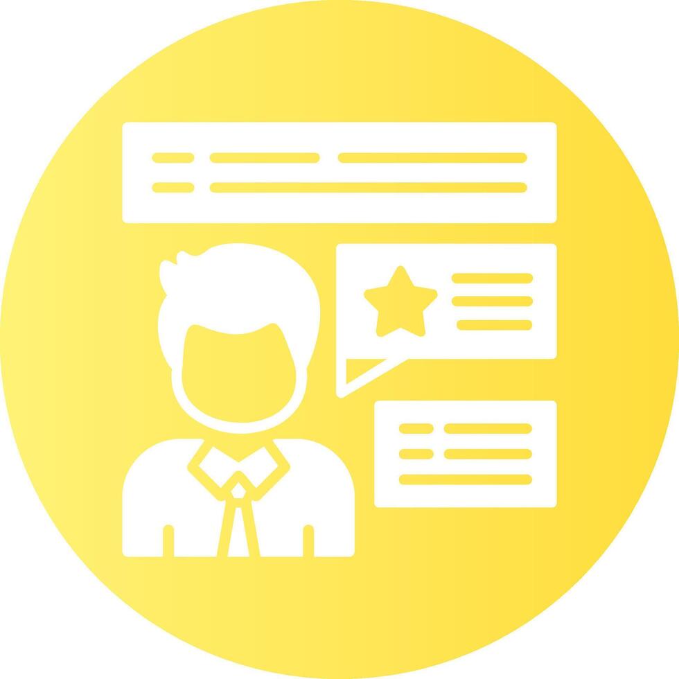 Feedback Solid Gradient Circle Icon vector