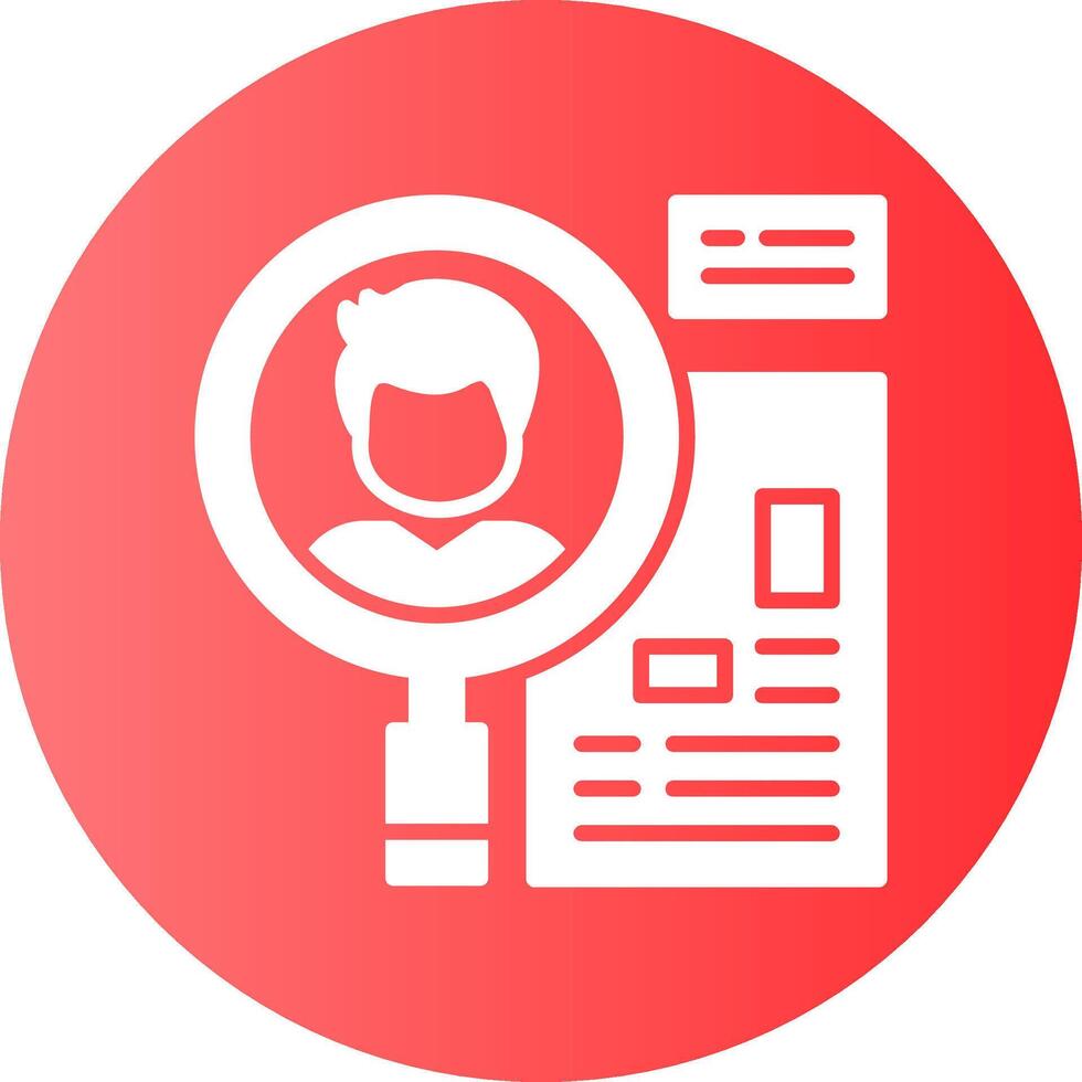 Background Check Solid Gradient Circle Icon vector