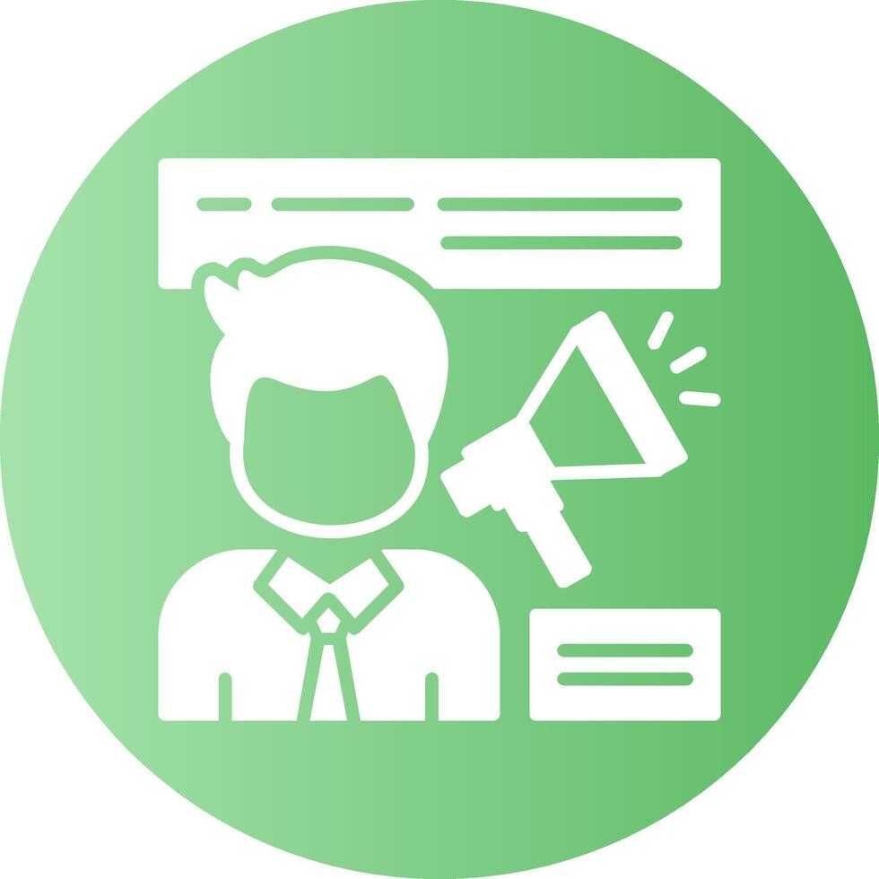 Employee Engagement Solid Gradient Circle Icon vector