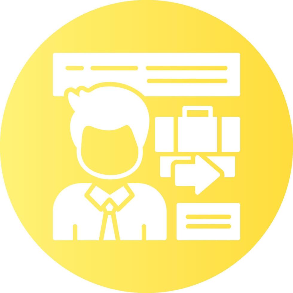 Exit Interview Solid Gradient Circle Icon vector