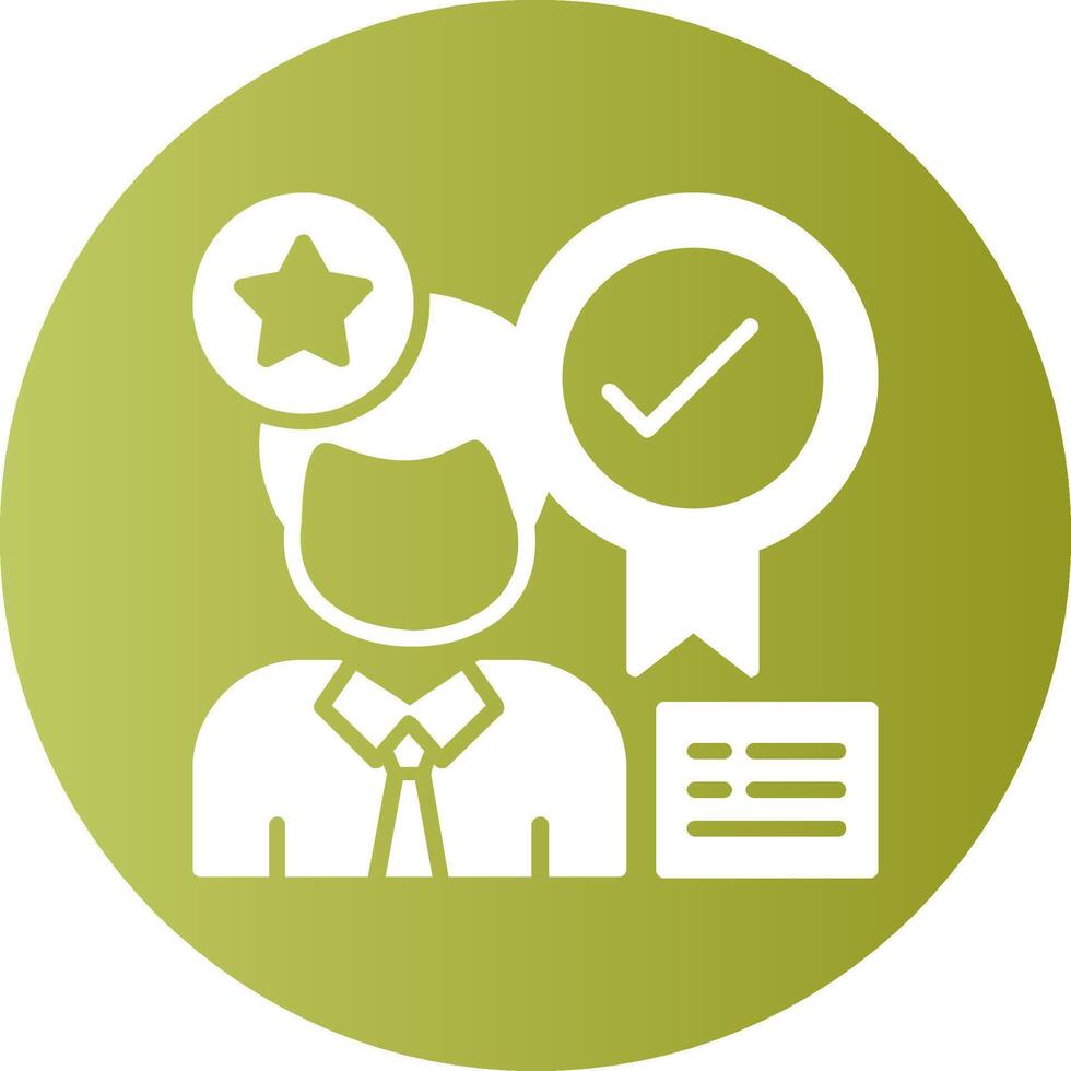 Recognition Solid Gradient Circle Icon vector