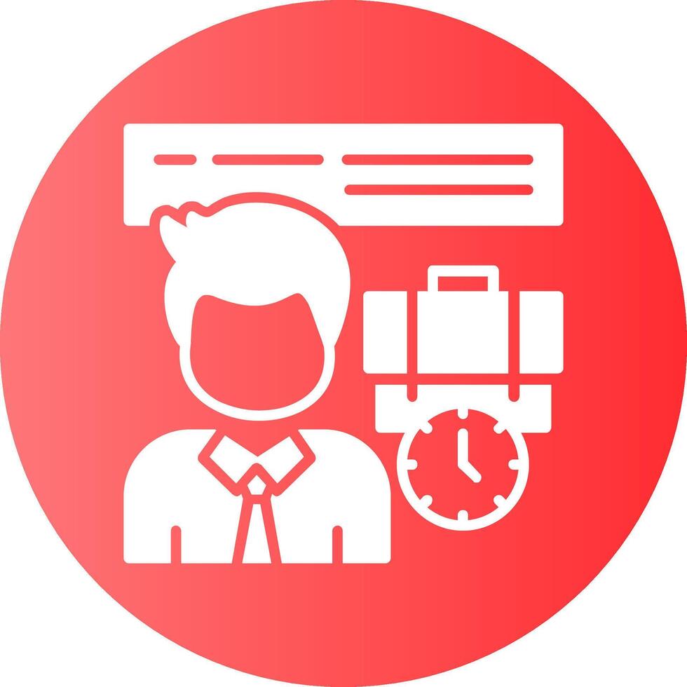 Flexibility Solid Gradient Circle Icon vector