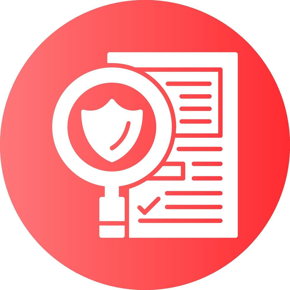 Legal Compliance Solid Gradient Circle Icon vector
