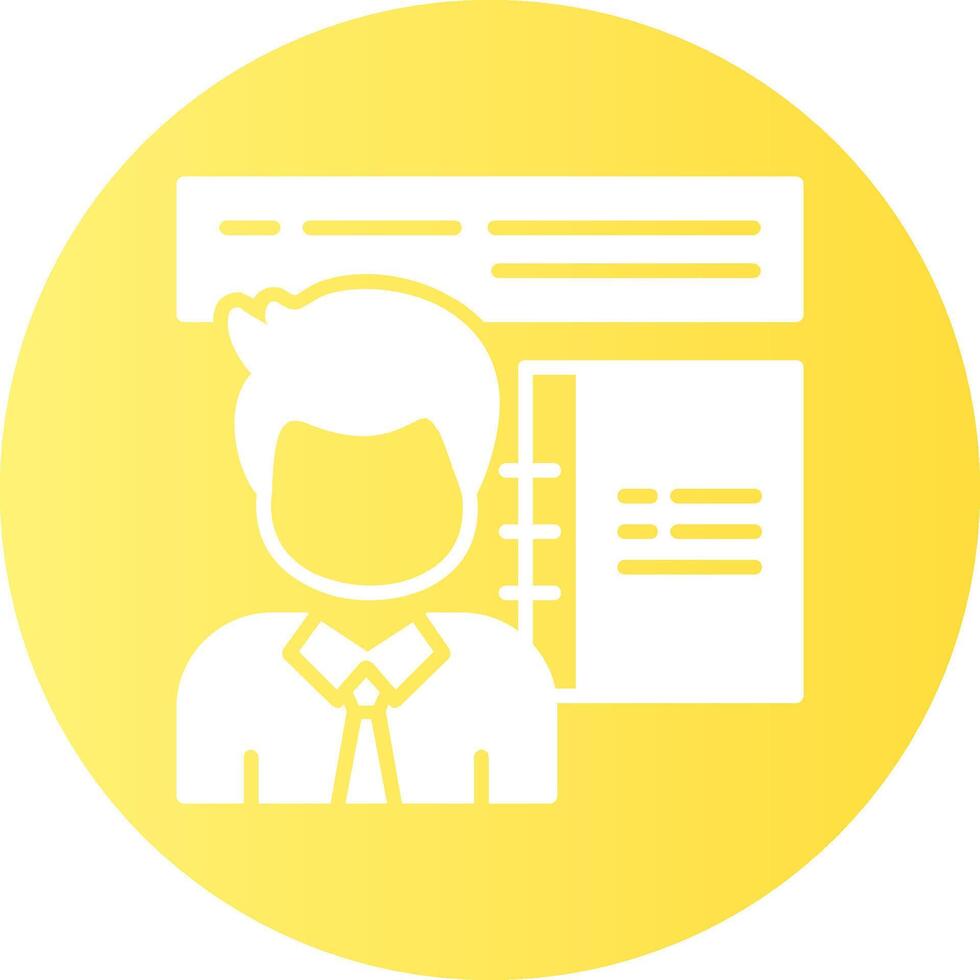 Employee Handbook Solid Gradient Circle Icon vector