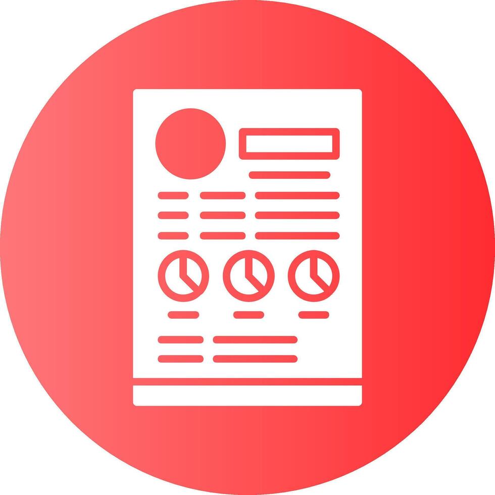 CV Solid Gradient Circle Icon vector