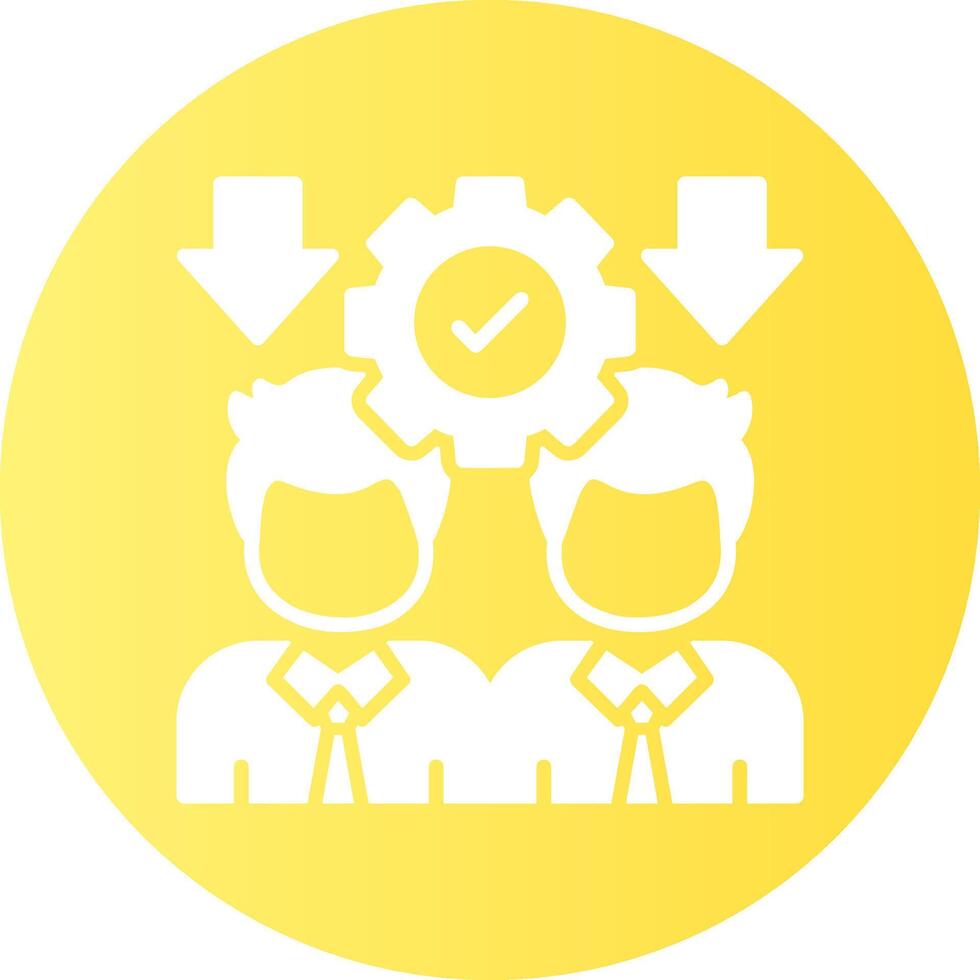 Recruitment Team Solid Gradient Circle Icon vector
