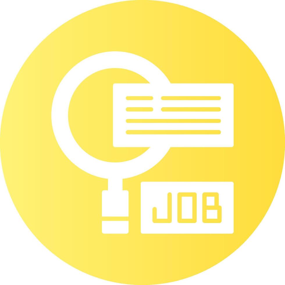 Magnifying Glass Solid Gradient Circle Icon vector