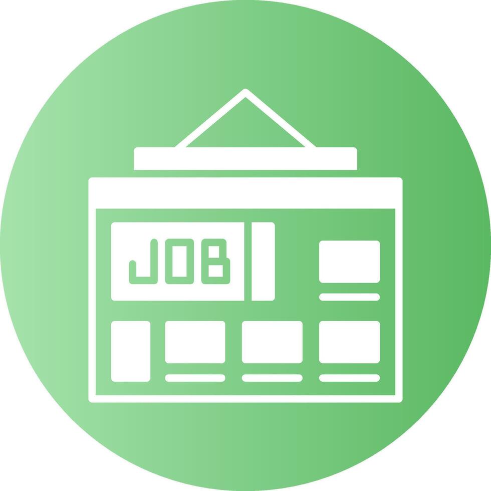 Job Board Solid Gradient Circle Icon vector